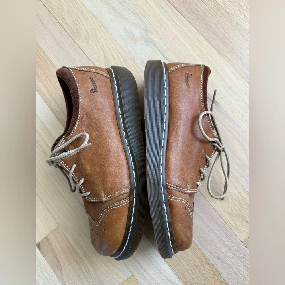 Dr. Martens 11664 Brown Leather Chunky Oxford Boots - Y2K 90s - Women's Size 9 - Picture 14 of 16